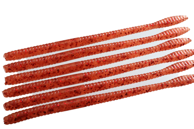 Blood Tiger 6.25" Spade Tail Worm - 12 Per Pack