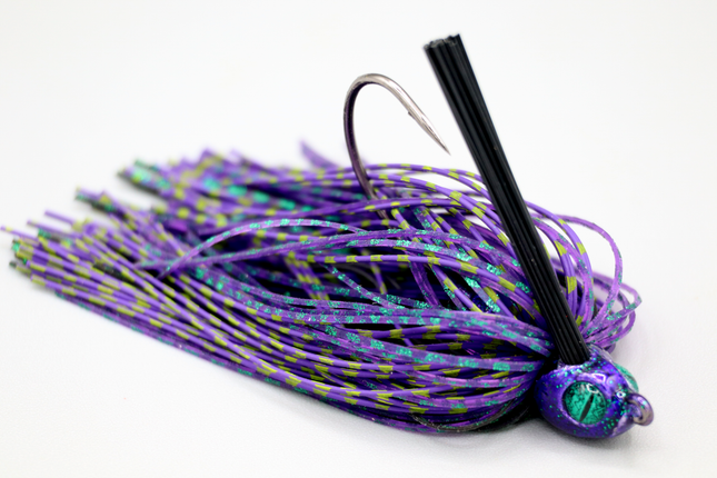 Junebug Poison Tail Weedless Jig