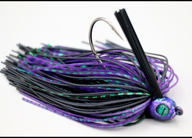 Junebug Night Poison Tail Weedless Jig