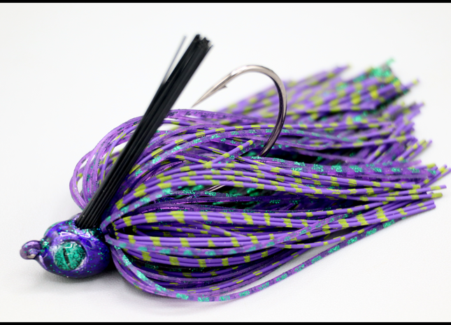 Junebug Poison Tail Weedless Jig