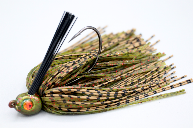 Watermelon Red Poison Tail Weedless Jig