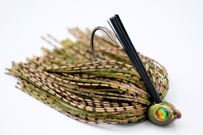 Watermelon Red Poison Tail Weedless Jig