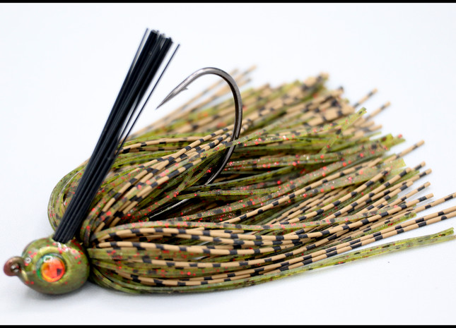 Watermelon Red Poison Tail Weedless Jig