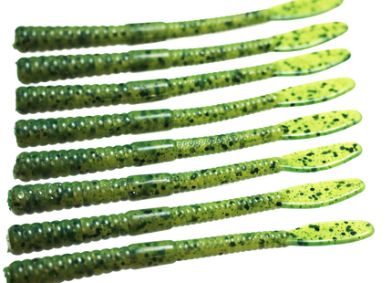 Speckled Moss 4" WaGi Finesse Worm - 12 Per Pack