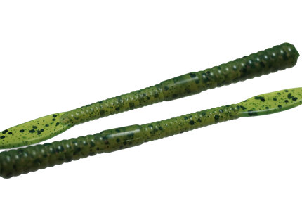 Speckled Moss 4" WaGi Finesse Worm - 12 Per Pack