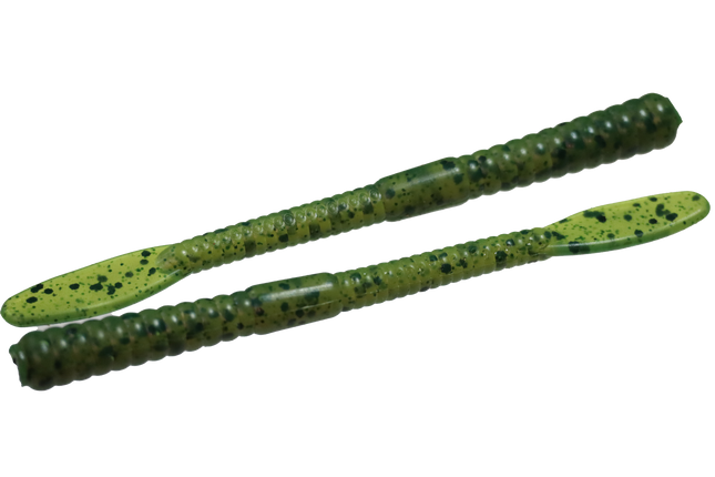 Speckled Moss 4" WaGi Finesse Worm - 12 Per Pack