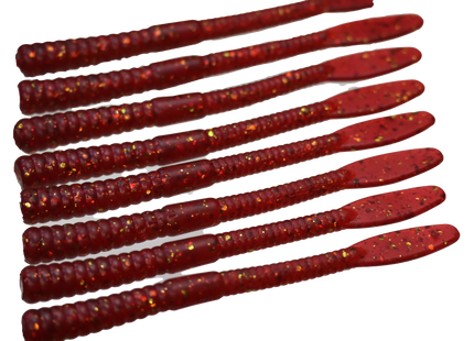 Red Plum 4" WaGi Finesse Worm - 12 Per Pack