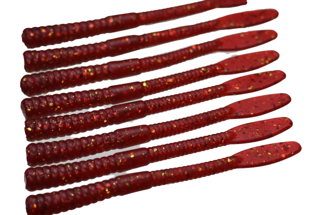 Red Plum 4" WaGi Finesse Worm - 12 Per Pack