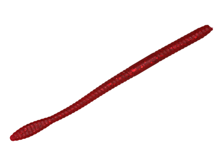 Scarlet Red 6.25" Spade Tail Worm - 12 Per Pack