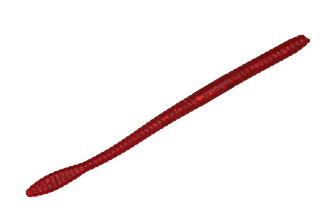 Scarlet Red 6.25" Spade Tail Worm - 12 Per Pack