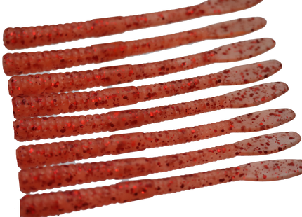 Blood Tiger 4" WaGi Finesse Worm - 12 Per Pack