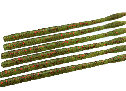 Watermelon Red 6.25" Spade Tail Worm - 12 Per Pack